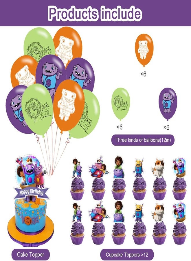 karg Home Movie Birthday Party Decorations,Cartoon Adventure Home Movie Theme Party Supplies for Kids Adults with Happy Birthday Banner Cake Topper Cupcake Toppers Balloons - Image 3
